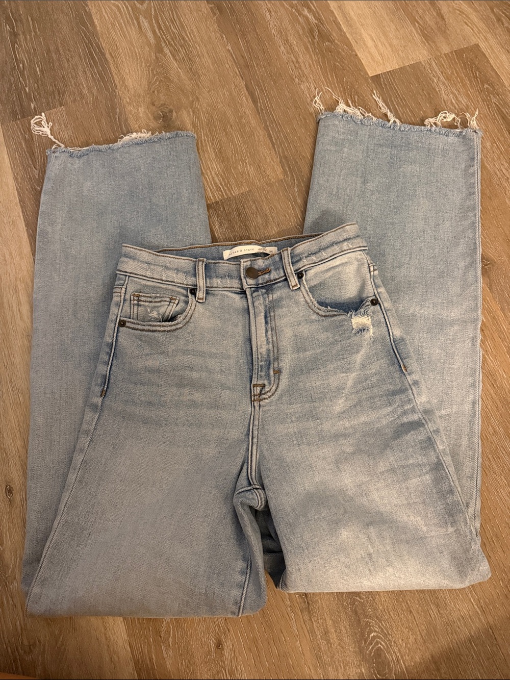 Altar'd State Light Blue Straight Leg Jeans